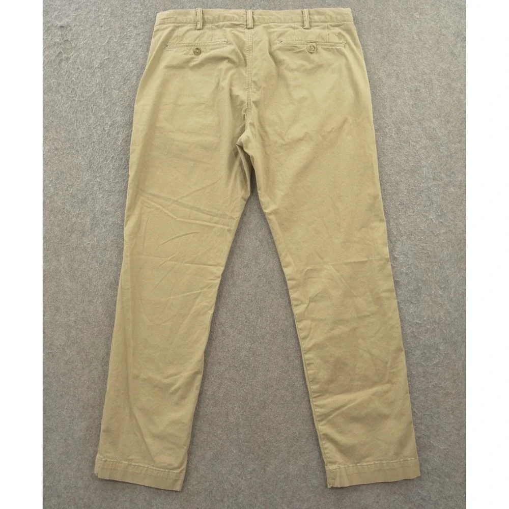 Polo Ralph Lauren Pants Mens 36 Beige Chino Flat Front Golf  Cotton Pony Logo